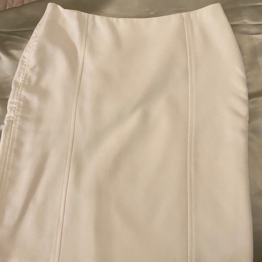 Etc. Textured cream pencil skirt